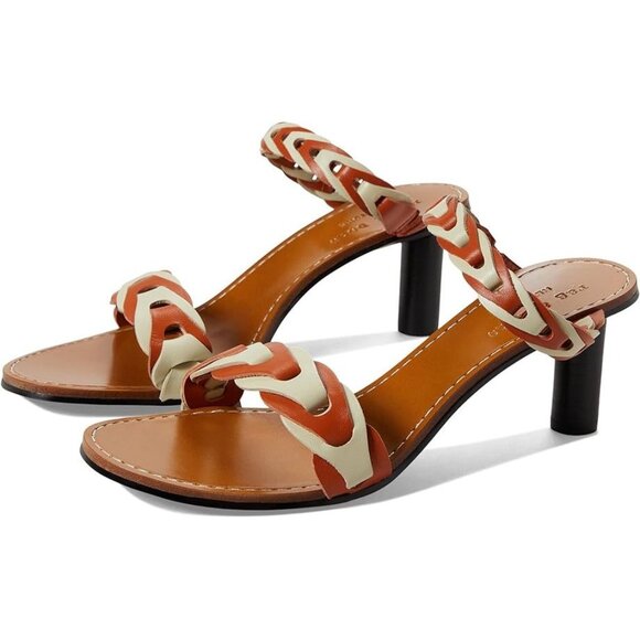 Rag & Bone Sandals Infinity Burnt Orange Multi Mid Heels
